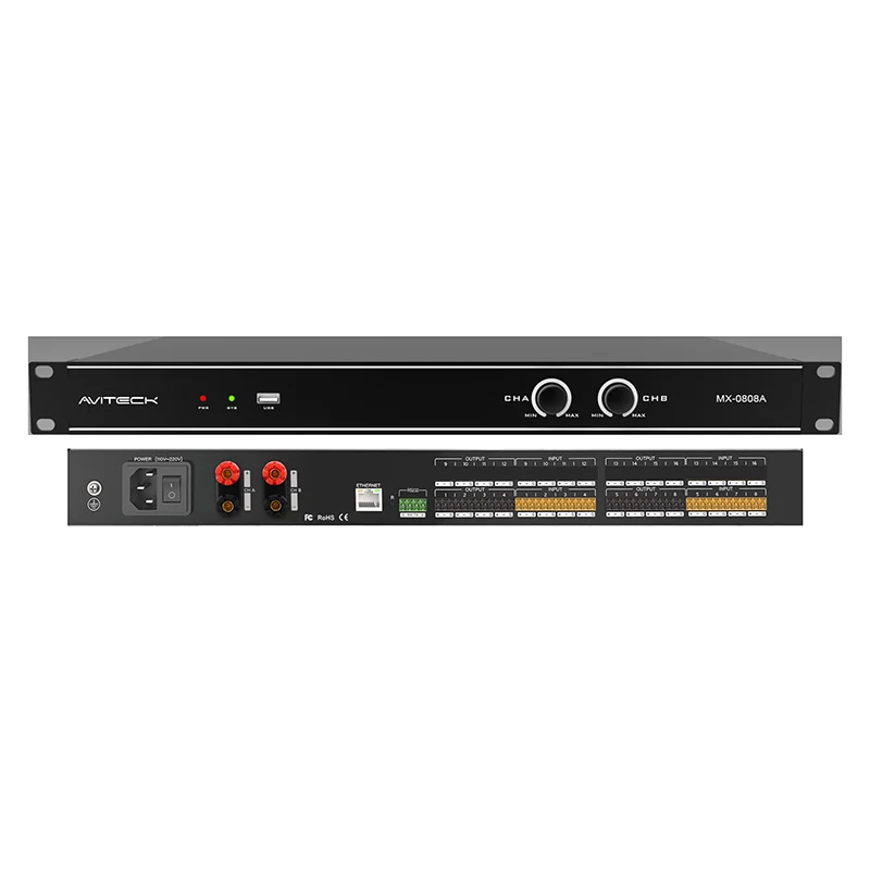 8CH DSP se zesilovačem 2x150W