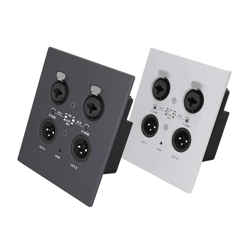 2CH Dante Wall Plate